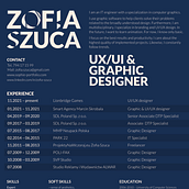 My project for course: Resumes for Creatives: Craft Your CV and Cover Letter. Portfolio Development project by Zofia Szuca - 07.09.2022