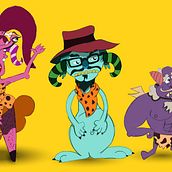 Mi proyecto final, creación de 3 Actores Monstruosos de las cavernas. Traditional illustration, Character Design, Digital Illustration, Children's Illustration, and Narrative project by Nodier Camilo Vallejo - 07.09.2022