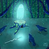 Duszek. Traditional illustration, and Children's Illustration project by Anna - 07.09.2022