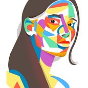 My project for course: Geometric Portraits with Procreate. Traditional illustration, and Digital Illustration project by Jonathan Hall - 07.10.2022