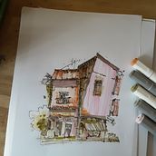 Meu projeto do curso: Desenho arquitetônico expressivo com marcadores coloridos . % Karol Leitao tarafından hazırlanan Eskiz çizimi, Çizim, Mimari İllüstras, on, Eskiz defteri, Mürekkep İllüstras, Ve onu projesi - 07.08.2022