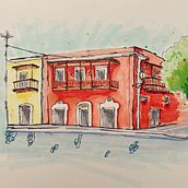 My project for course: Expressive Architectural Sketching with Colored Markers. Un progetto di Bozzetti, Disegno, Illustrazione architettonica, Sketchbook e Illustrazione con inchiostro di Bianca - 10.07.2022
