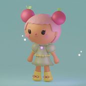 Meu projeto do curso: Criação de personagens Kawaii em 3D com Blender. Traditional illustration, Character Design, Digital Illustration, 3D Modeling, and Manga project by Viviane Machado - 07.09.2022