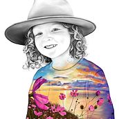 Rainbow Sunsets and Wildflowers (My project for course: Double Exposure Watercolor: Painting Nature). Traditional illustration, Watercolor Painting, Realistic Drawing, and Naturalistic Illustration project by Elise Parker - 07.08.2022