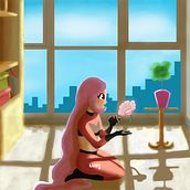 la vida de pink. Ilustração tradicional, Ilustração digital, e Pintura digital projeto de Leidy Joanna Oy Sarao - 13.07.2022