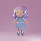 Mi proyecto del curso: Creación de personajes kawaii en 3D con Blender . Ilustração tradicional, Design de personagens, Ilustração digital, Modelagem 3D, e Mangá projeto de Aleja Olarte - 12.07.2022