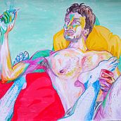 Meu projeto do curso: Desenho expressivo da figura humana: explore formas e cores. Een project van  Beeldende kunst, Tekening met potlood,  Tekening,  Portrettekening, Realistische tekening, Anatomisch tekenen y Schilderen met gouache van Victor Godoi - 12.07.2022