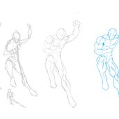 Mi proyecto del curso: Ilustración para cómics: anatomía de un superhéroe. Un projet de Illustration traditionnelle, Conception de personnages, B, e dessinée, Dessin au cra, on , et Dessin anatomique de Juan Sastoque - 07.07.2022