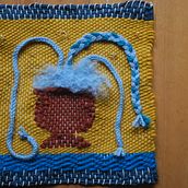 My project for course: Handcrafted Fabric Design with Embossed Textures. Accessor, Design, Arts, Crafts, Decoration, Interior Decoration, Fiber Arts, Weaving, and Textile Design project by mbbow_zweers - 07.03.2022