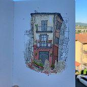 My project for course: Expressive Architectural Sketching with Colored Markers. Sketching, Drawing, Architectural Illustration, Ink Illustration, and Sketchbook project by Carlo Mascellani - 07.13.2022