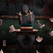 "Creativity murd3rs". Photograph, Photograph, Post-production, Photo Retouching, Portrait Photograph, Photographic Lighting, Studio Photograph, Digital Photograph, Fine-Art Photograph, Photographic Composition, Photomontage, and Self-Portrait Photograph project by Axel Villeda - 07.06.2020