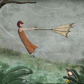 GIADA AND TOMMY, THE MICKEY WITH GIANT EARS. Traditional illustration, Editorial Design, Stor, board, Portfolio Development, Children's Illustration, Narrative, Picturebook, Costume Design, L, scape Architecture, Drawing, Digital Illustration, Stor, and telling project by Ambra Arena - 07.12.2022