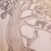 Girl in the Cherry Tree. Un progetto di Illustrazione tradizionale di Shara Hardeson - 13.07.2022