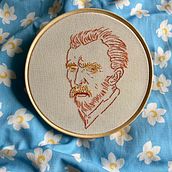 Meu projeto do curso: Criação de retratos bordados . Bordir, Dan Desain Tekstil proyek oleh Beatrix Reche - 07.12.2022