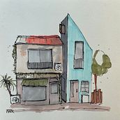 Mon projet du cours : Esquisses d'architecture expressives aux feutres de couleur Ein Projekt aus dem Bereich Skizzenentwurf, Zeichnung, Architektonische Illustration, Sketchbook und Illustration mit Tinte von marjo - 13.07.2022