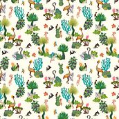 Illustrations pour la réalisation d'un motif inspiré de la faune et la flore. Traditional illustration, Pattern Design, Drawing, Digital Illustration, and Botanical Illustration project by Stéphanie Bourdel - 07.13.2022