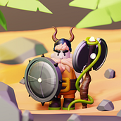 Mi proyecto del curso: Creación de personajes en 3D con Blender  Ein Projekt aus dem Bereich 3D, Design von Figuren, 3-D-Modellierung, Design von 3-D-Figuren und 3-D-Design von Jesús Bravo - 07.07.2022