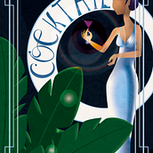 Mi proyecto del curso: Ilustración digital estilo art déco Ein Projekt aus dem Bereich Traditionelle Illustration, Bildende Künste, Plakatdesign, Digitale Illustration, Werbung, Design, Design von Garderoben und Events von Laura Garcia Catalan - 13.07.2022
