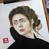 My project for course: Watercolor Portrait from a Photo. Traditional illustration, Watercolor Painting, and Portrait Drawing project by astridcoxon - 07.13.2022