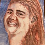 My project for course: Artistic Portrait with Watercolors. Fine Arts, Painting, Watercolor Painting, and Portrait Drawing project by Louise Duffett - 07.14.2022