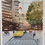 Mi proyecto del curso: Paisajes urbanos en acuarela Ein Projekt aus dem Bereich Bildende Künste, Aquarellmalerei und Architektonische Illustration von e_movilla - 14.07.2022