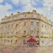My project for course: Architectural Sketching with Watercolor and Ink. Sketching, Drawing, Watercolor Painting, Architectural Illustration, Sketchbook & Ink Illustration project by sangelo - 07.14.2022