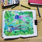 Meu projeto do curso: Sketchbook experimental: encontre seu estilo de desenho. Traditional illustration, Sketching, Creativit, Drawing, Watercolor Painting, Sketchbook, and Gouache Painting project by Felipe Evangelista - 07.10.2022