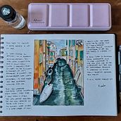 My project for course: Watercolor Travel Journal. Traditional illustration, Watercolor Painting, Architectural Illustration, and Sketchbook project by Karla Rivas - 07.14.2022