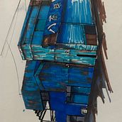 My project for course: Expressive Architectural Sketching with Colored Markers. Sketching, Drawing, Architectural Illustration, Sketchbook & Ink Illustration project by pedroblc22 - 07.14.2022