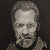 Grandes Actores. Drawing, Pencil Drawing, Realistic Drawing, and Portrait Drawing project by Jordi Vidal - 02.01.2022