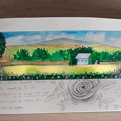 Mon projet du cours : Carnet de voyage à l’aquarelle. Pintura em aquarela, e Sketchbook projeto de Isabelle L - 15.07.2022