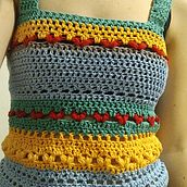 Meu projeto do curso: Técnicas de crochê para criar roupas coloridas. Fashion Design, Fiber Arts, DIY, Crochet, Textile Design, and Design project by claudia_suleimam - 07.15.2022