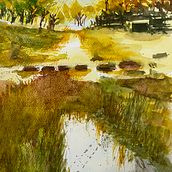 My project for course: Natural Landscapes in Watercolor. Un proyecto de Bellas Artes, Pintura y Pintura a la acuarela de Manasi Atreya - 16.07.2022
