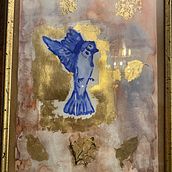 Blue Bird .gold feelings. Un proyecto de Ilustración tradicional de sabrinaalessio81 - 16.07.2022