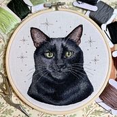 My project for course: Embroidered Pet Portraits: The Thread Painting Technique. Embroider, Naturalistic Illustration, and Textile Design project by jkiralla - 07.16.2022