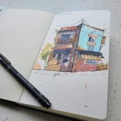 My project for course: Expressive Architectural Sketching with Colored Markers Ein Projekt aus dem Bereich Skizzenentwurf, Zeichnung, Architektonische Illustration, Sketchbook und Illustration mit Tinte von xsorter - 17.07.2022