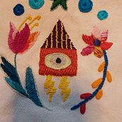 My project for course: Contemporary Embroidery With Traditional Mexican Needlework. Arts, Crafts, Embroider, Fiber Arts, and Textile Design project by Simona Minzoni - 07.17.2022