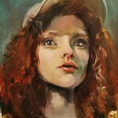 Mój projekt z kursu: Współczesny portret olejny. Un proyecto de Ilustración tradicional, Bellas Artes, Pintura y Pintura al óleo de Ewa Zielińska - 17.07.2022