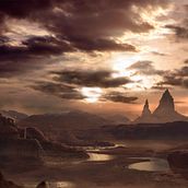 Mi proyecto del curso: Matte painting cinematográfico. Een project van  Ontwerp, Traditionele illustratie y Matte painting van Paul Edwardo Rodriguez Gonzalez - 15.07.2022
