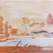 Mi proyecto del curso: Pintura al óleo de paisajes: explora la luz. Traditional illustration, Fine Arts, Pencil Drawing, Oil Painting, and Naturalistic Illustration project by Elena Bartolomé - 07.17.2022