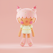 My project for course: Kawaii Character Creation in 3D with Blender . Traditional illustration, Character Design, Digital Illustration, 3D Modeling, and Manga project by nikkidesaintpaul - 07.17.2022