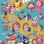 El Camino de Oz - Mi proyecto del curso: Ilustración de una historia con estilo kawaii. Ilustração tradicional, Design de personagens, Ilustração digital, e Mangá projeto de Lucía Santos Ponce - 18.07.2022