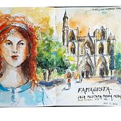 My project for course: Artistic Watercolor Sketching: Dare to Express Your Ideas. Traditional illustration, Sketching, Creativit, Drawing, Watercolor Painting, and Sketchbook project by Zora Poznic Polh - 07.18.2022