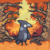 Personaje Pixel art / Cuervo Death's Door. Character Design, Video Games, Pixel Art, and Game Design project by Beni Ruiz - 07.18.2022