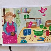 My project for course: Exploratory Sketchbook: Find Your Drawing Style Ein Projekt aus dem Bereich Traditionelle Illustration, Skizzenentwurf, Kreativität, Zeichnung, Aquarellmalerei, Sketchbook und Gouachemalerei von Christa Bintinger - 19.07.2022