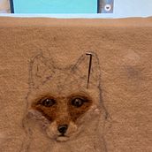 Mi proyecto del curso: Needle felting: crea retratos con lana (Nerilian de Fhilamento). Arts, Crafts, Fiber Arts, Naturalistic Illustration, Needle Felting, and Textile Design project by fhilamento.rd - 07.11.2022