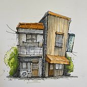 My project for course: Expressive Architectural Sketching with Colored Markers. Sketching, Drawing, Architectural Illustration, Sketchbook & Ink Illustration project by lauragriffiths1 - 07.19.2022