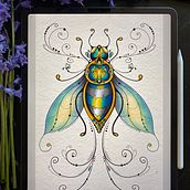 My project for course: Artistic Tattoo Design with Golden Effects in Procreate. Traditional illustration, Digital Illustration, and Tattoo Design project by Stephanie Gillen - 07.20.2022