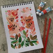 My project for course: Artistic Floral Watercolor: Connect with Nature. Traditional illustration, Painting, Watercolor Painting, and Botanical Illustration project by kaja_kovarikova - 07.20.2022