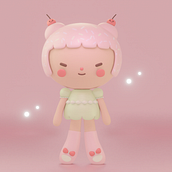 Mi proyecto del curso: Creación de personajes kawaii en 3D con Blender  . Ilustrasi tradisional, Desain Karakter, Ilustrasi Digital, pemodelan 3D, Dan Manga proyek oleh manuelayepes1998 - 07.21.2022